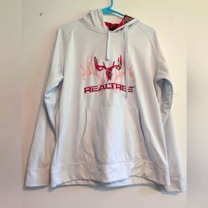 White realtree pink camo hoodie size large
